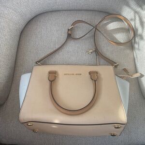 MICHAEL MICHAEL KORS Selma Medium Color-Block Leather Satchel